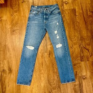 Big E Distressed 501 Levi’s Jeans. 26 x 30.